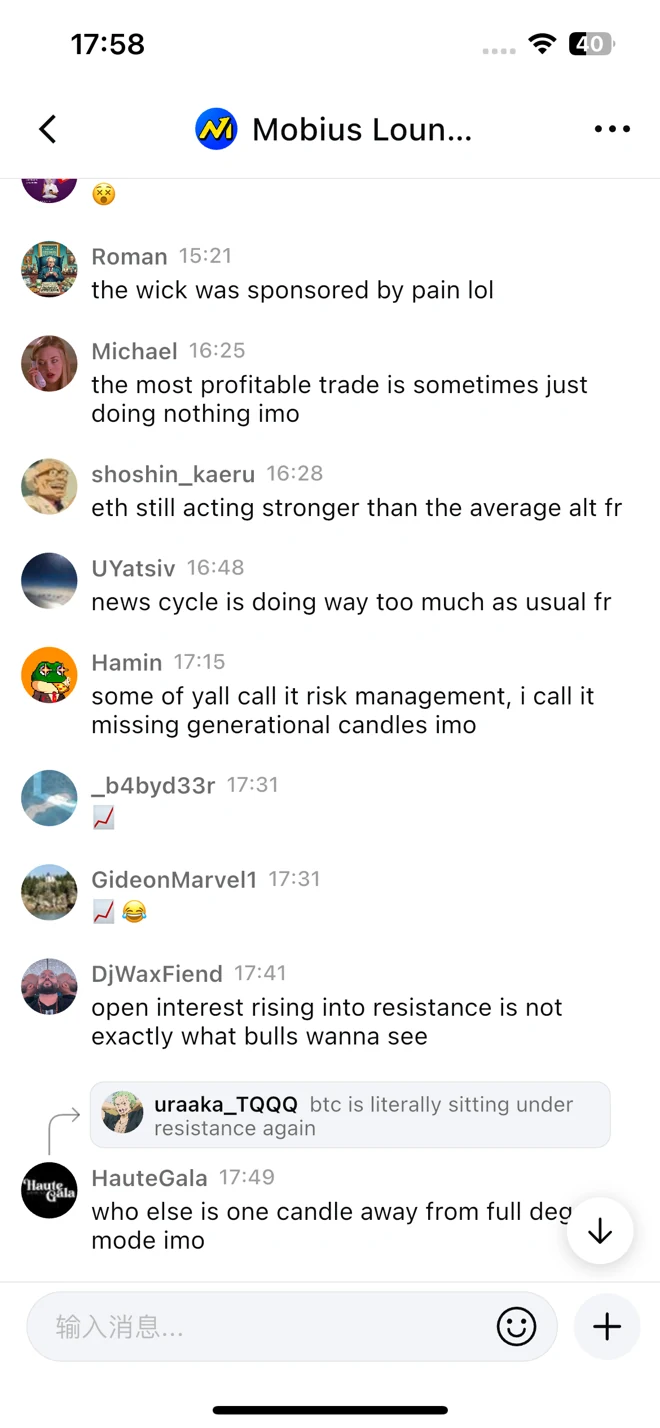 Mobius Social group conversation